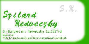 szilard medveczky business card